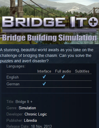 Bridge It (plus) Steam - Click Image to Close